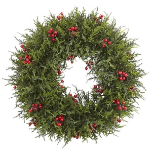 20 in. Cedar Berry Wreath