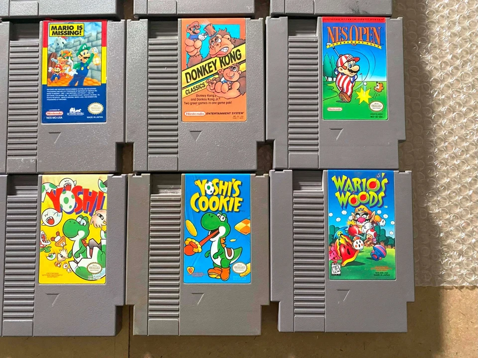LOTE DE 12 Juegos Mario NES (Bros 1 2 3 Arcade Time Missing Wario) - SOLO CARROS Foto 4 de 4