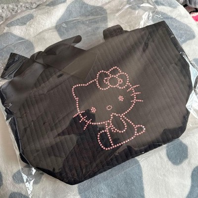 Bling Me! Hello Kitty Tasche Swarovski gesteppt schwarz Nylon neu
