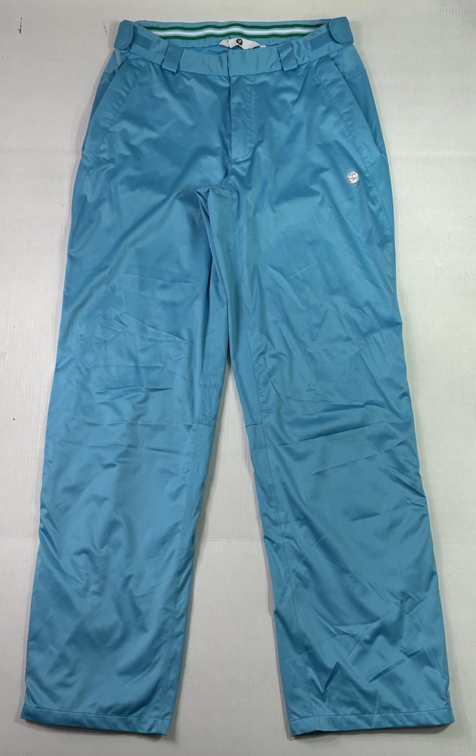 Women's BMW Golfsport Blue Adjustable Lined Zippered Leg Rain Pants Sz. M A23-97