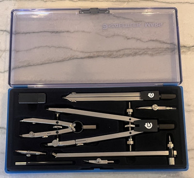Vintage New Staedlter Mars - Superbow Technical Drawing Instrument Set 553 09 A6