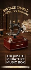 Vintage Sewing Machine Music Box Retro Wooden Style Jewelry Box Creative Gift NE