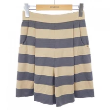 Giorgio Armani Shorts Beige Gray Striped Size 38 Used