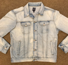 Vintage Gap Jacket Mens M 44-48 Denim Trucker Light Wash Cotton Oversized Jean
