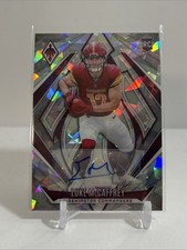 Luke McCaffrey Rookie Auto Cracked Ice Panini Phoenix #218 2024 NFL Commanders