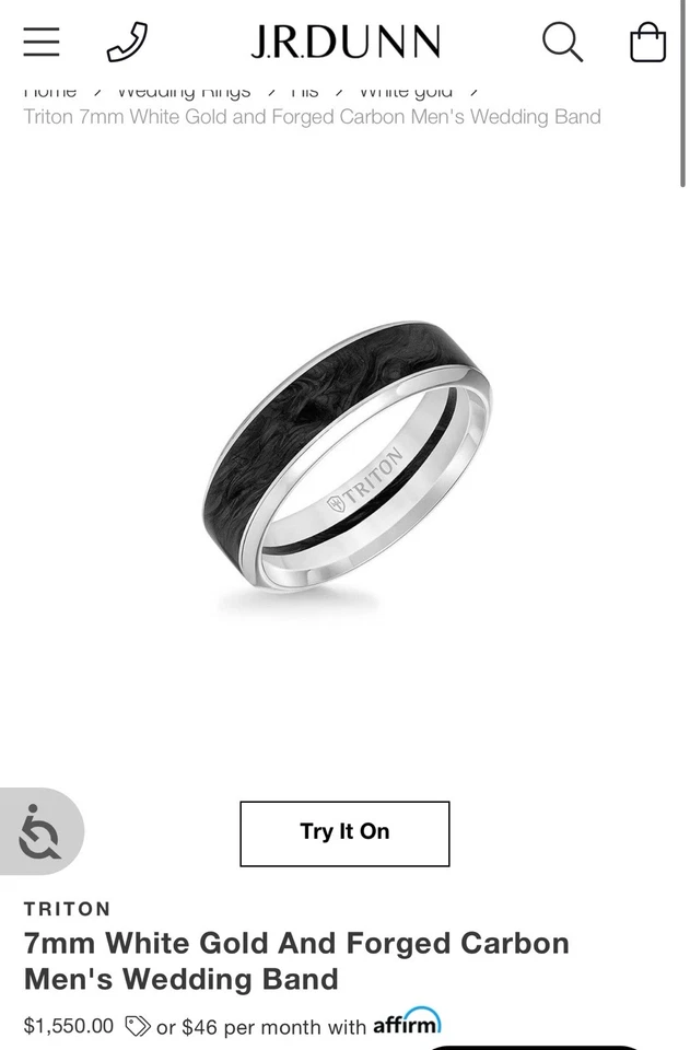 Anillo de boda para hombre Foto 3 de 3