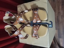 Time And Tru Studded Gladiator Sandals Flats Women's Size 10 NWT