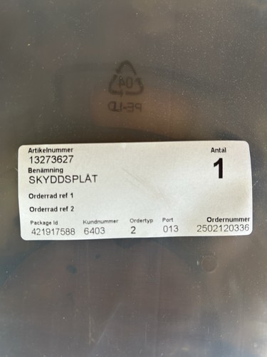 Ankerblech / Spritzschutz Links Vorne Opel Insignia A, 2,8l OPC / 13273627 GM - Bild 4 von 5