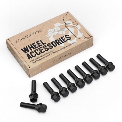 Stancemagic 10Pcs Extended Lug Bolts - 12X1.5 39Mm Shank Not Oem Length Cone