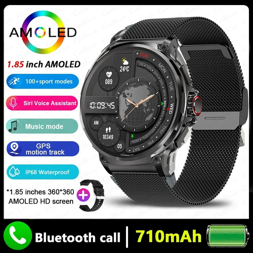 Smart Watch New 710Mah Bluetooth Call Men Sports Fitness Watches 1.85"Hd Heart M - Picture 10 of 13