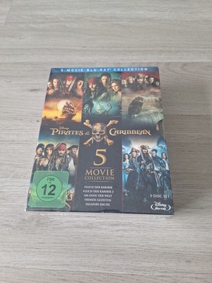 PIRATES OF THE CARIBBEAN 1-5 - 5-MOVIE COLLECTION - 5 DISCS - BLU-RAY - NEU