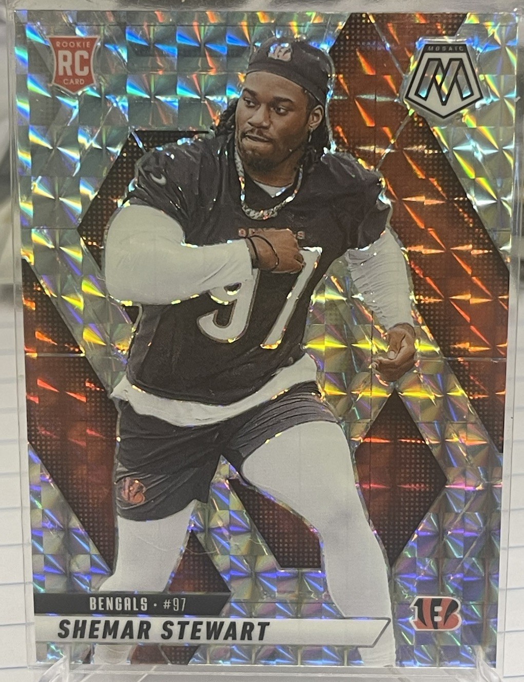 2025 Mosaic Football Shemar Stewart SILVER PRIZM ROOKIE #381 Cincinnati Bengals