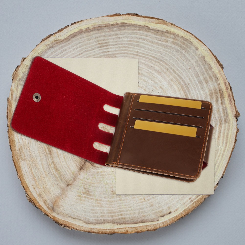 Men Wallet Trifold Slim Money Clips Cases with Zipper Pocket