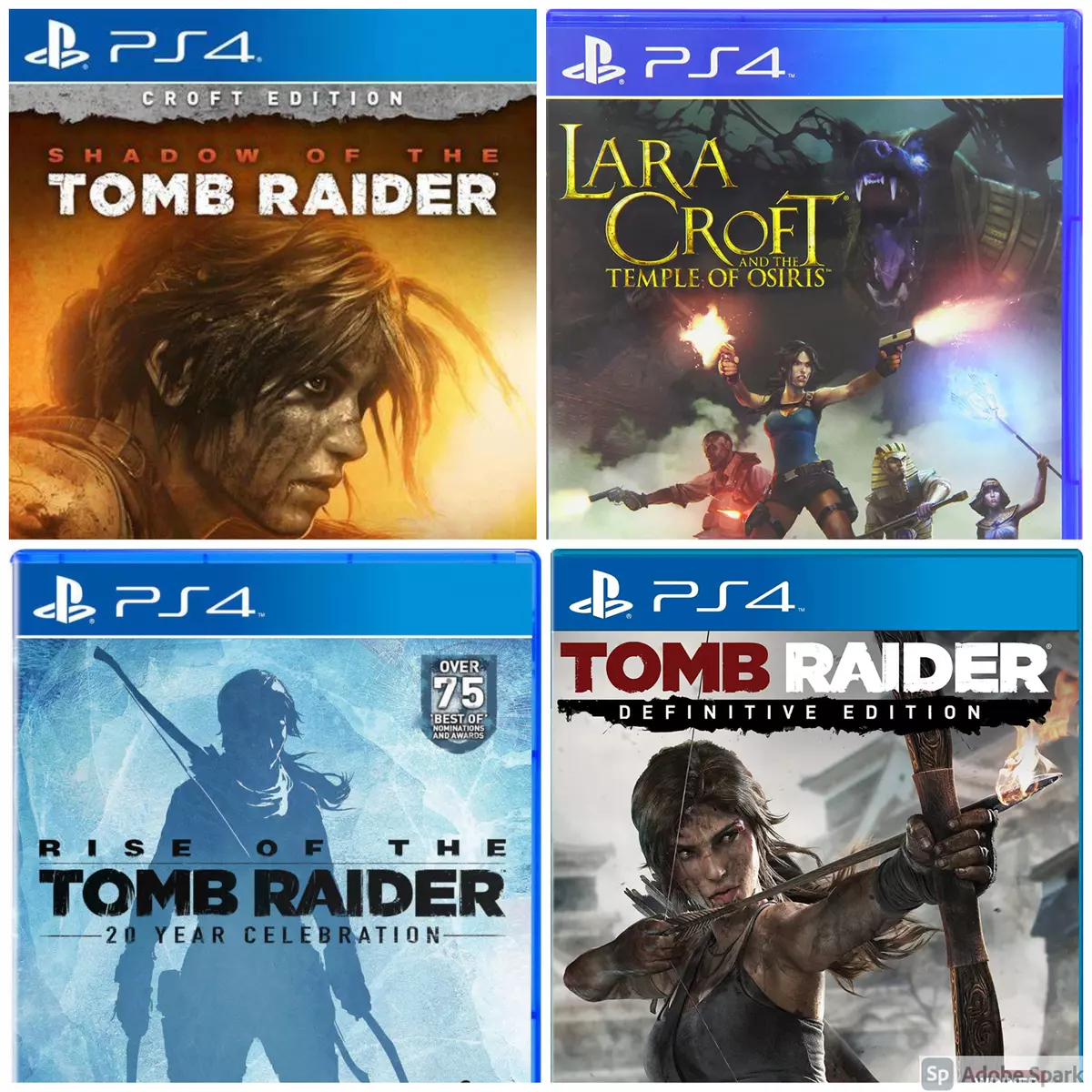 Tomb Raider PlayStation PS4 Games - Choose Your Game