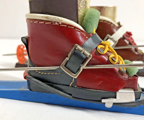 "Bota de esquí de los años 50 Tyrol Arlberg recuerdo caja de cerillas soporte 9"" Austria". - Imagen 8 de 12