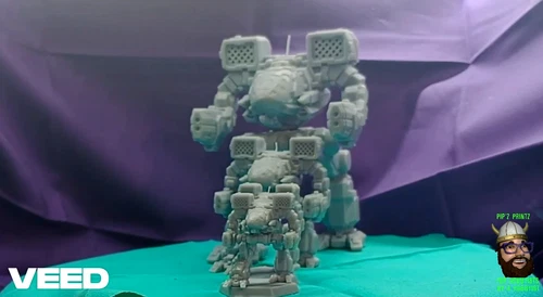 Jaguar de ébano EBJ-Prime también conocido como "Cauldron-Born" modelo mecánico antiguo para Battletech - Vídeo 1 de 1
