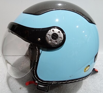 VCAN V528 Motorcycle Helmet with Visor Blue Size Large DOT FMVSS218