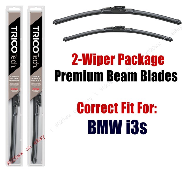 Wipers 2Pack Premium Beam Wiper Blades fits 2018+ BMW i3s 19290/210