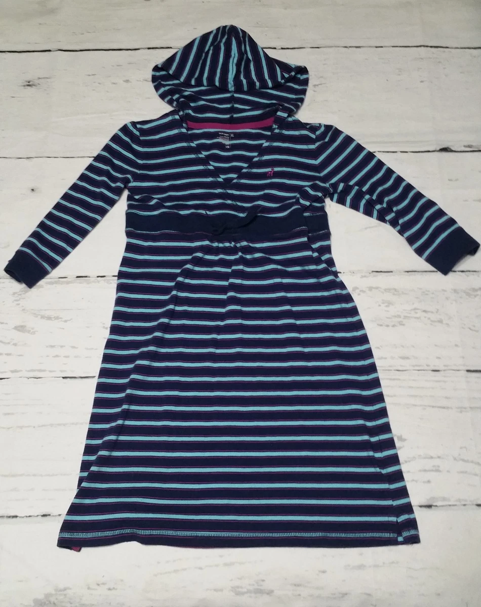 Old Navy Striped Hooded Dress Girl s Size XL eBay