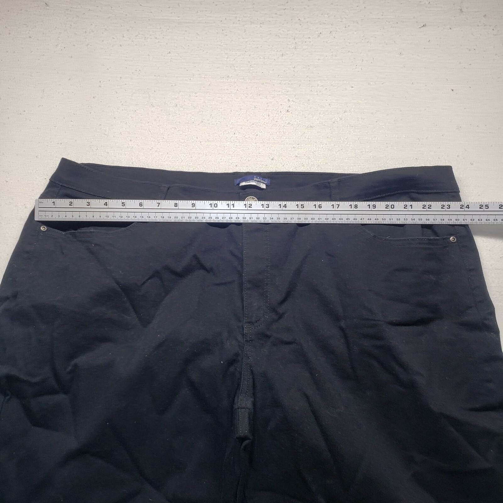 Basic Edition Solid Black Classic Fit 98% Cotton … - image 5