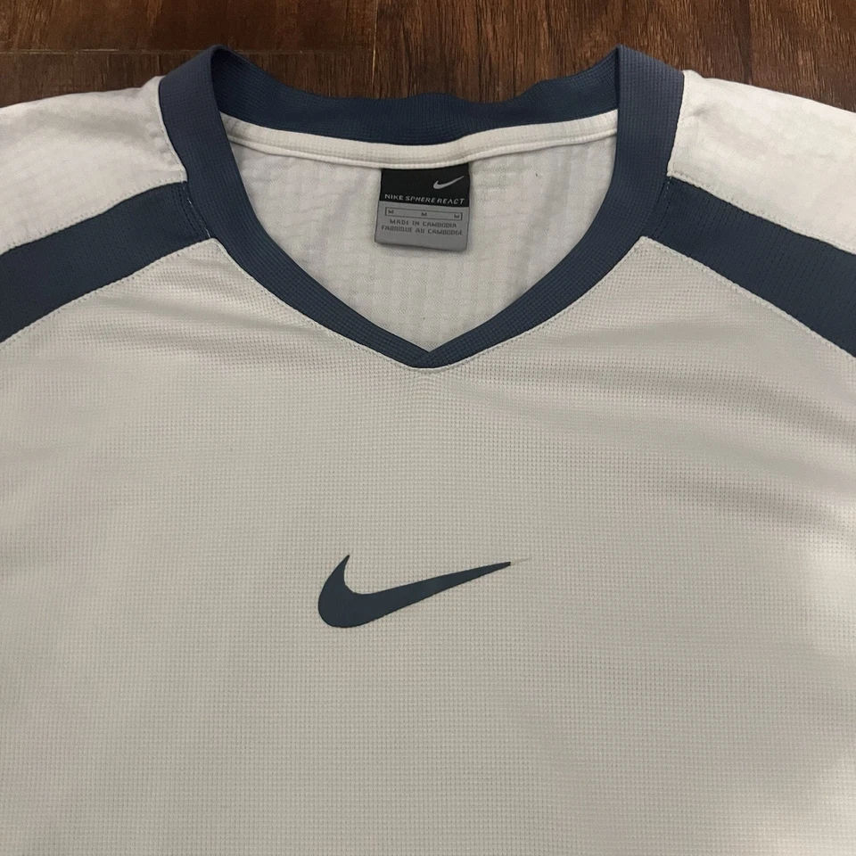 RareNike Roger Federer RF 2005 Wimbledon Crew Polo Shirt M Sphere Rafa Nada - Image 4 of 4