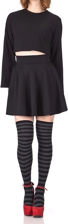 Patinador DaniisFancy Retro Cintura Alta Línea A Fluido Completo Acampanado Columpio Círculo Talla M Foto 2 de 4