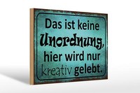 Holzschild Spruch 30X20 Cm Das Ist Keine Unordnung Hier Deko Schild Wooden Sign