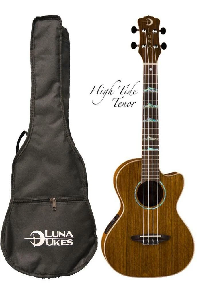 Luna High Tide Series Ovankol Tenor Acoustic Electric Ukulele UKE