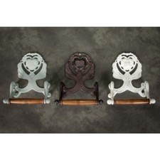 Rustic Grey "Lady Marguerite" Antique Toilet Roll Holder