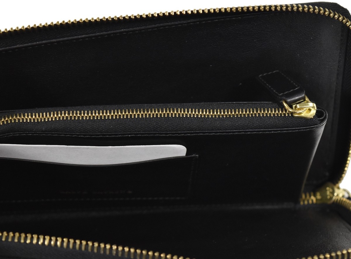 Ralph Lauren Purple Label Black Leather Zip Travel Wallet Ralph Lauren Purple Label Black Leather Zip Travel Wallet
