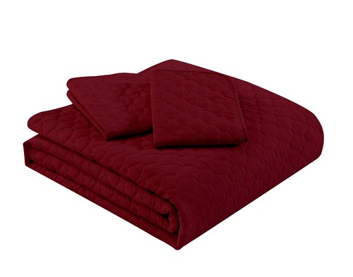 Chezmoi Collection 3-Piece Geometric Quatrefoil Oversized Bedspread Quilt Set - Picture 4 of 16