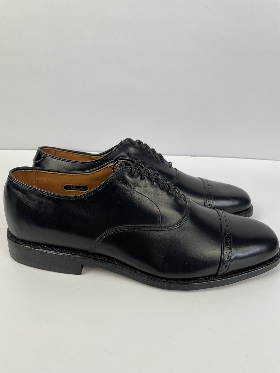 Allen Edmonds Byron Cap Toe Leather Oxford Dress Shoes Black