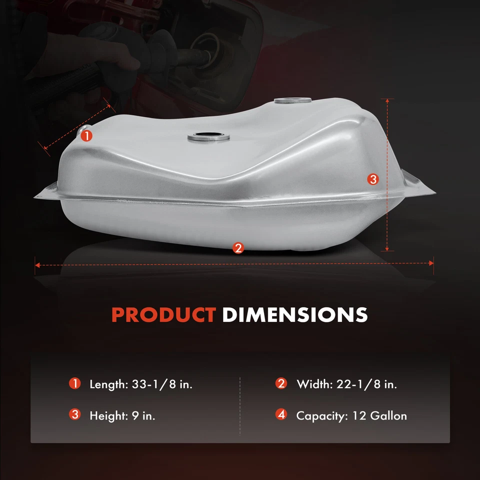 Tanque de combustible de 12 galones para Toyota Tercel 1987 1988-1990 L4 1,5 L hatchback sedán Foto 4 de 4