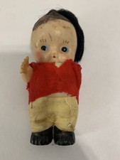 VTG. CELLULOID HARD PLASTIC KEWPIE DOLL CLOTHES/HAIR/SHOES COLLECTIBLE SEE PIC