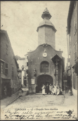 Limoges 87 St-Aurélien Postkarte geschrieben an Melle Merlet bei Frau Collinet Lavaveix 1902
