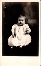 Infant Baby Portrait RPPC Real Photo Postcard Unposted