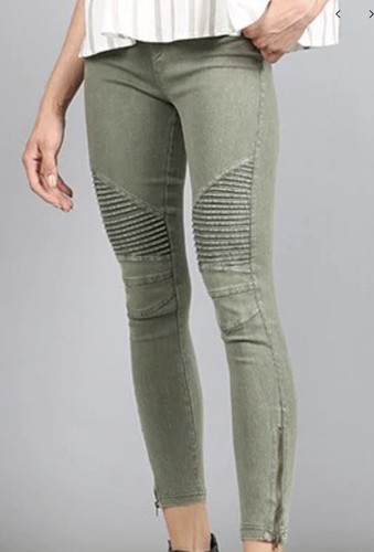 Beulah Womens Stretch Moto Leggings 