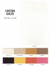 100 Cotton Gauze Fabric By the Continuous Yard 46/48" Wide Ships Fast