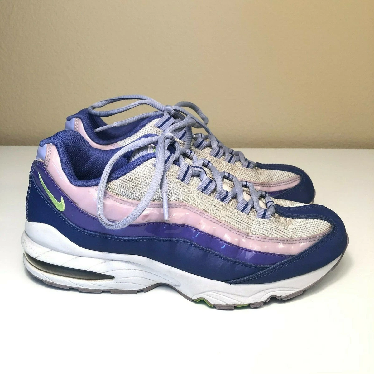 Nike Air Max 95 LE Purple Pink Silver Shoes Women s Sz 8 6.5Y
