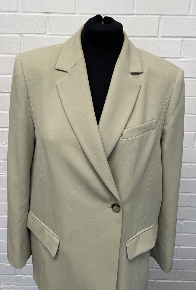 D44. ZARA Apple Green Blazer Jacket Size Small eBay