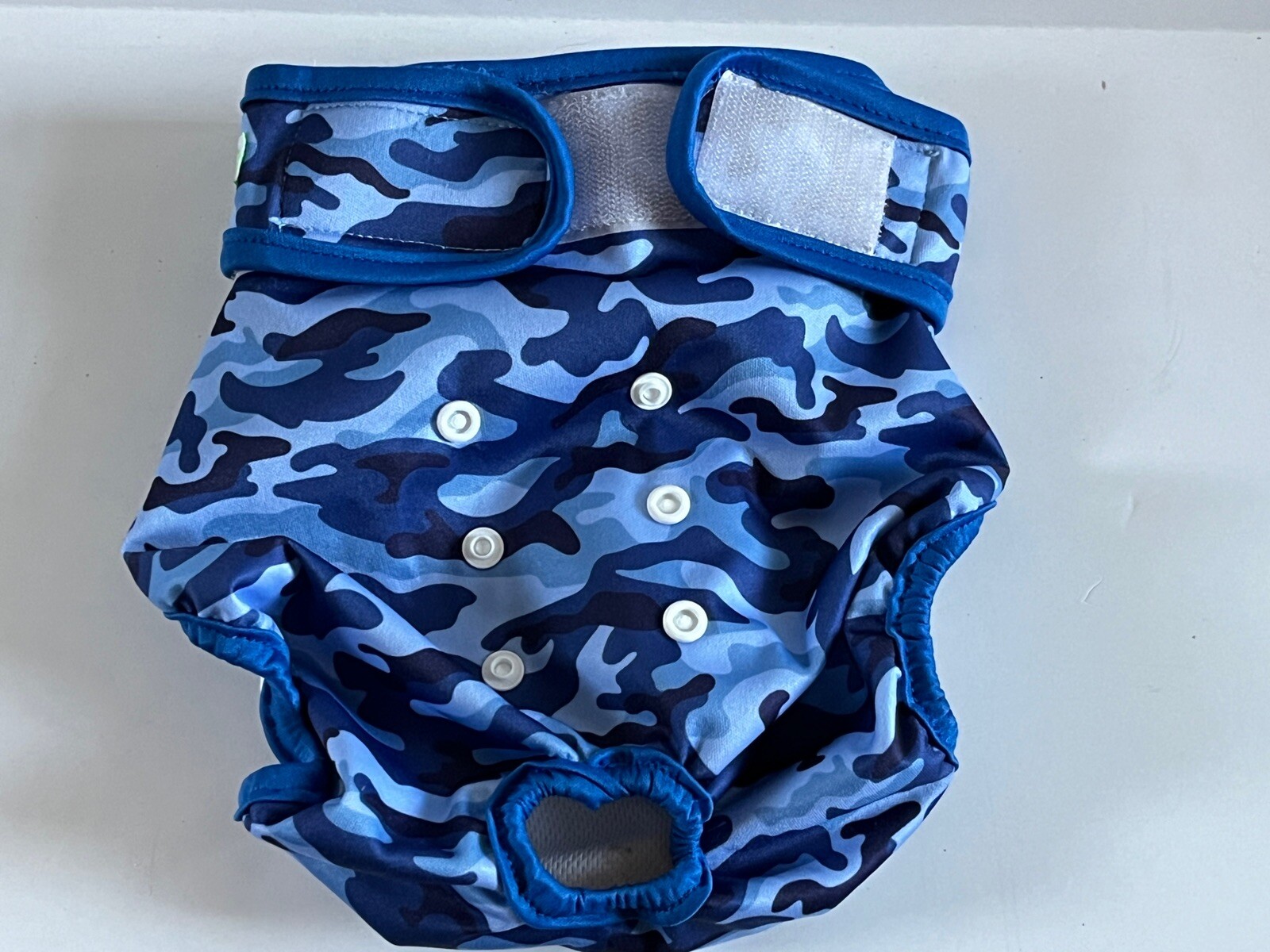 Wegreeco Washable Reusable Dog Diaper Large Adjustable Blue Camouflage Print