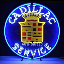 Neonetics 5CADSR Cadilac Authorized Service Auto 25 Inches Neon Sign