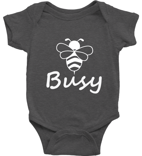 Bee Busy Toddler Kids Boy Girl T-Shirt Baby Bodysuit Clothes Busy bee honeybee - Picture 32 of 36