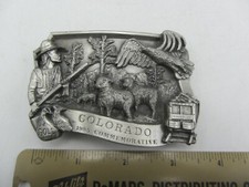 Vintage Arroyo 1985 Commemorative Colorado State Gold Mining Belt Buckle