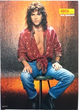 KIP WINGER VINTAGE 1980'S HAIR METAL FULL PAGE MAGAZINE PINUP POSTER CLIPPING A