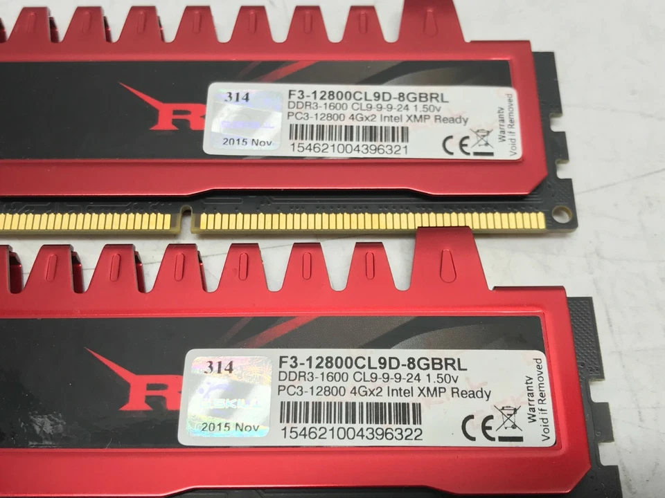 G.Skill Ripjaws 8GB Kit (2x 4GB) DDR3 1600MHz Desktop RAM F3-12800CL9D-8GBRL - Image 4 of 4