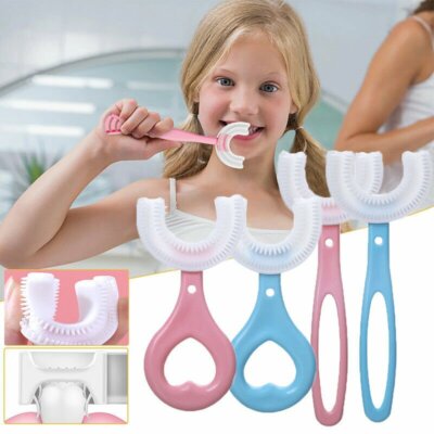 Children Kids Toothbrush 360° U-shaped Brush Oral Teeth Cleaner Baby 2-12 Year