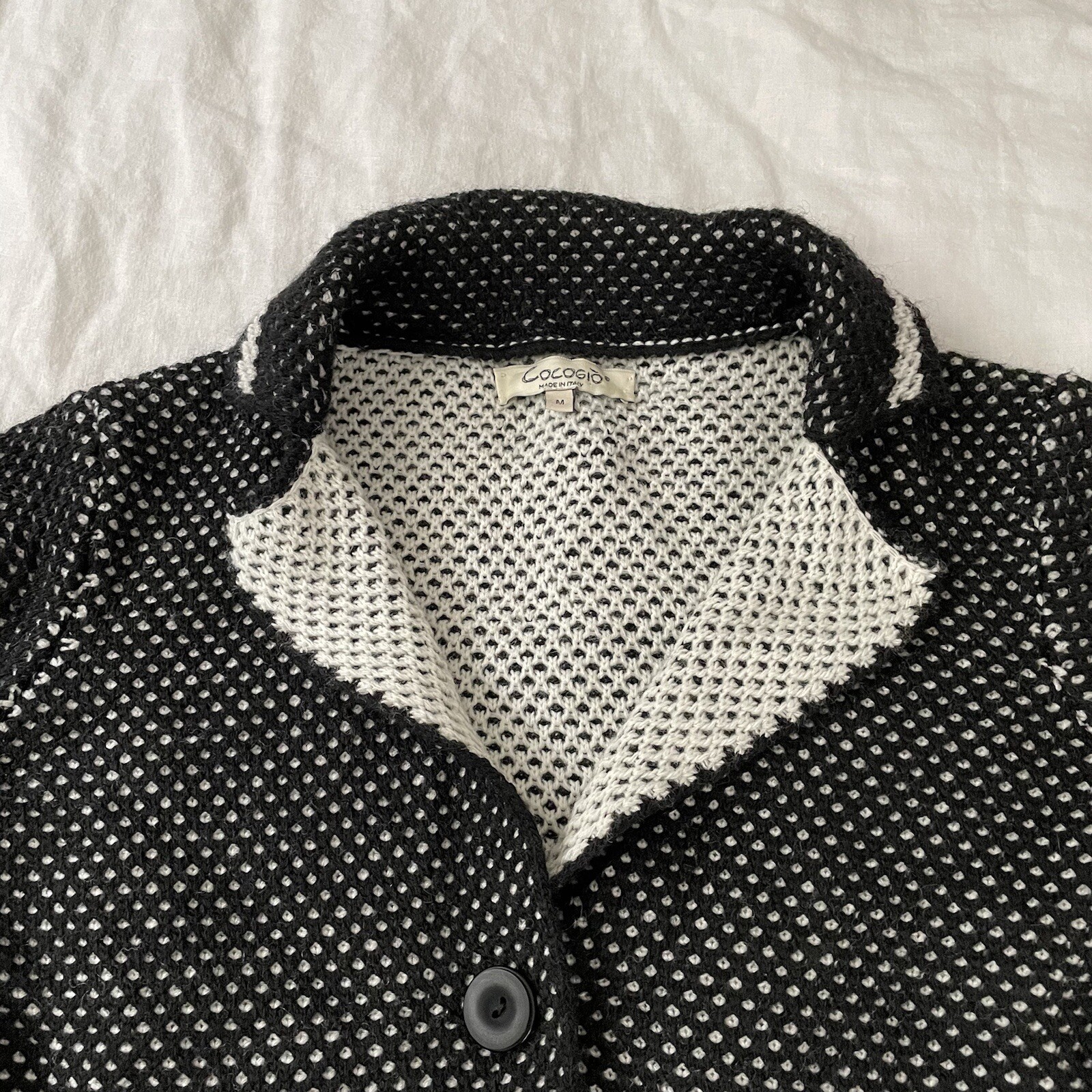 Cocogio MEDIUM Basketweave Patterned Sweater Jack… - image 3