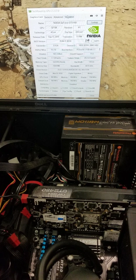 EVGA Nvidia GeForce GTS 450 1GB DDR5 Gaming Video Card dual DVI, HDMI PCI-e #R3C - Image 2 of 4