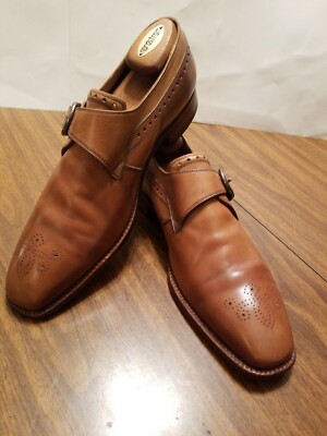 LODING ALL LEATHER SHOES SIZE 11.5D/M/ BROWN SIDE STRAP | eBay display picture 1